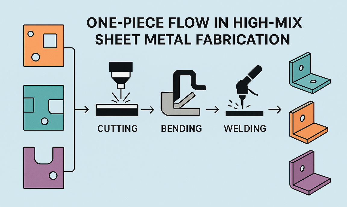 one piece flow in high mix low volume metal fabrication