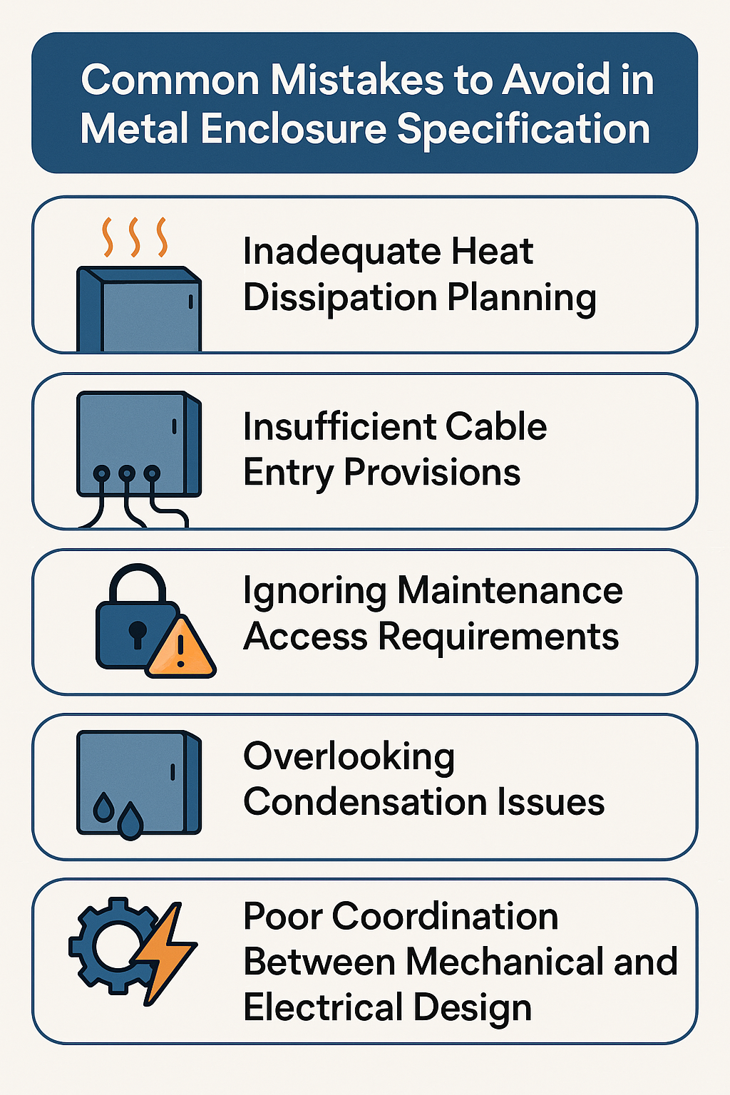 common mistakes metal enclosures