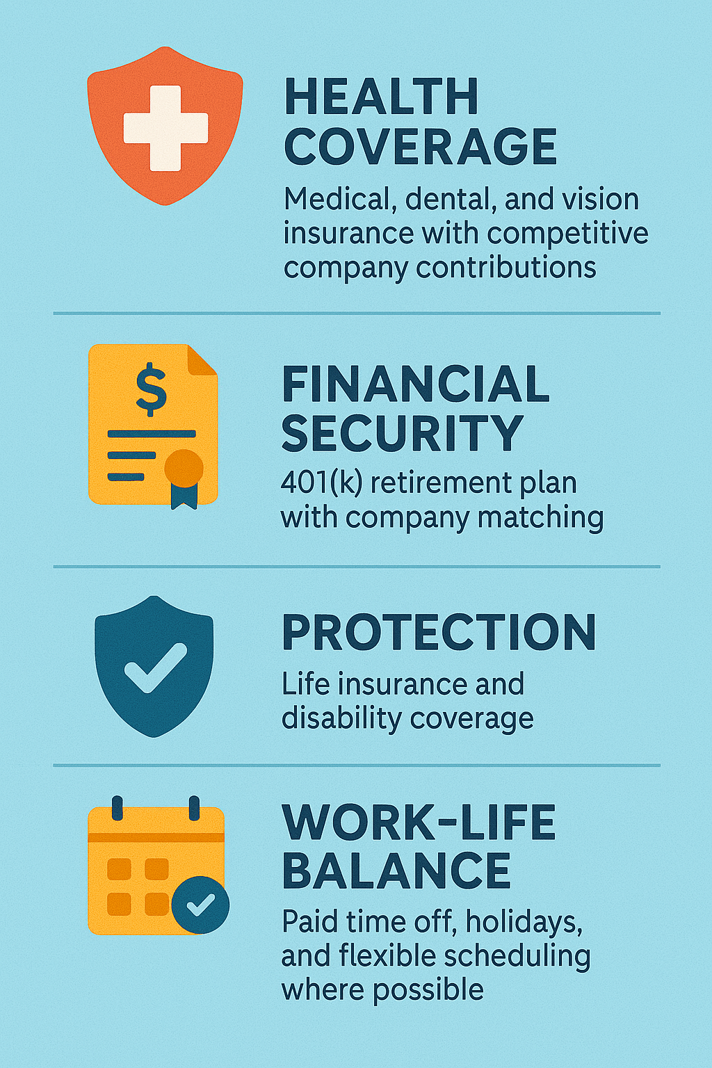 Workplace Benefits at EVS Metal