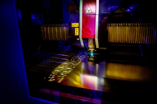 automated laser cutting at EVS Metal Fabrication